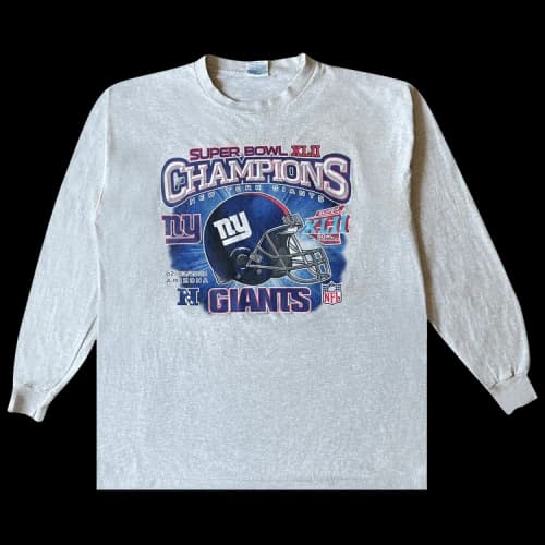 Sports Vintage Giants Vs. Patriots Super Bowl Tee 'Ash'