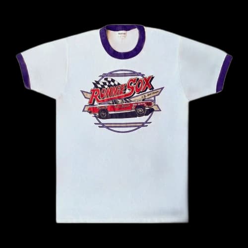 Sports Vintage 1980's Ronnie Sox Racing Ringer Tee 'White'
