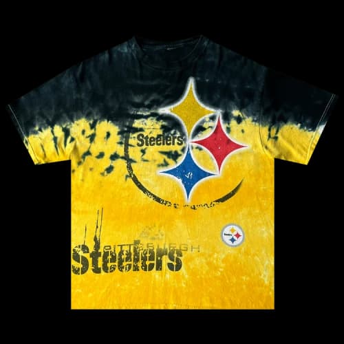 Sports Pre-Owned Vintage 1990's Pittsburgh Steelers Tie Dye Tee 'Yellow'