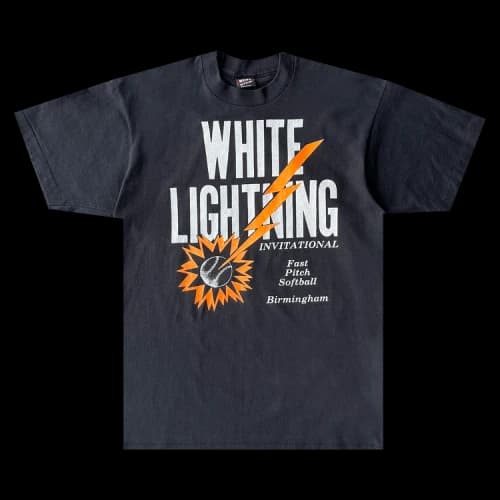 Sports Pre-Owned Vintage 1990's White Lightning Softball Tee 'Black'