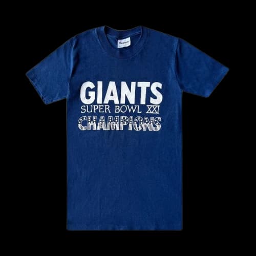 Sports Pre-Owned 1987 New York Giants Super Bowl Tee 'Navy'