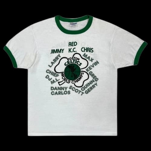 Sports Vintage Boston Celtics Championship Ringer Tee 'White'