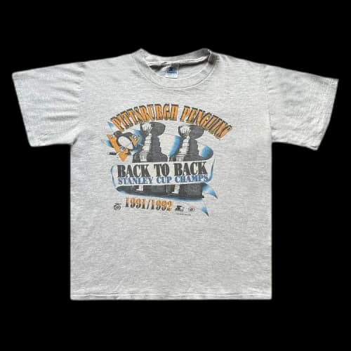 Sports Vintage 1992 Pittsburgh Penguins Stanley Cup Champs Tee 'Ash'