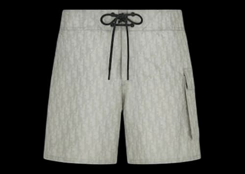 Dior by Birkenstock Dior Oblique Swim Shorts Gray