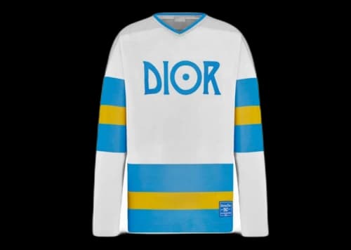 Dior x Jack Kerouac Hockey Jersey White/Light Blue