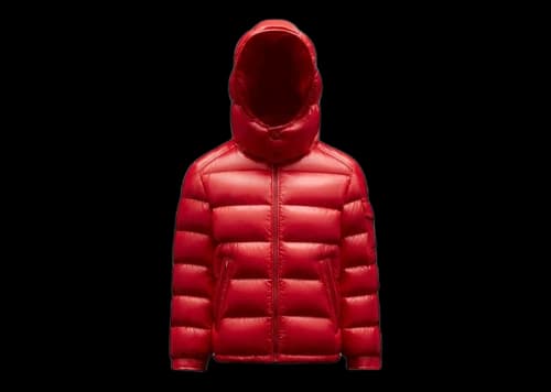 Moncler Boy's New Maya Short Down Kid's Jacket Red