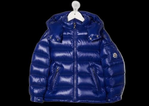 Moncler Enfant Padded Feather-Down Jacket Royal Blue