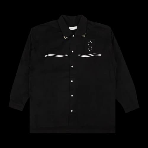 Saintwoods Star Flannel Shirt 'Black'