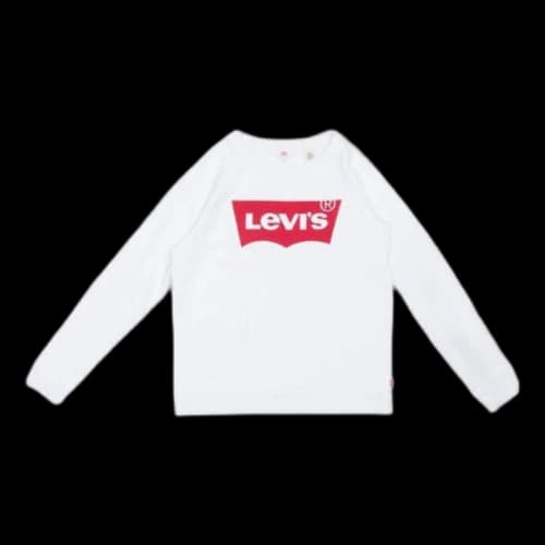 Levi's Solid Color Logo Printing Long Sleeves Hoodie White (Women's)