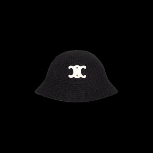 CELINE Embroidered Triomphe Bell Hat 'Black'