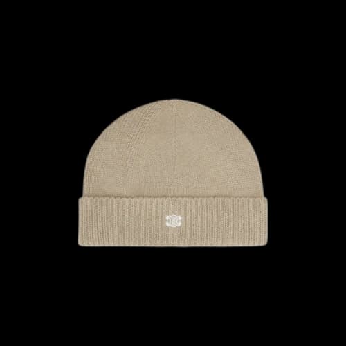 CELINE Bonnet Brode Triomphe 'Sand'