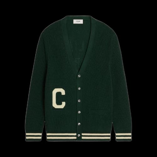CELINE College Cardigan 'Forest'