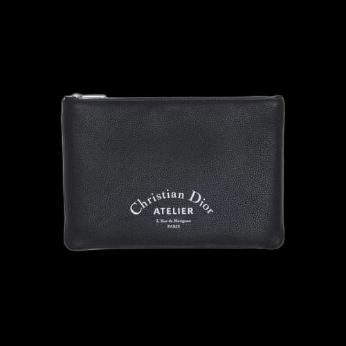 Dior Small Leather Zip-Pouch 'Black'