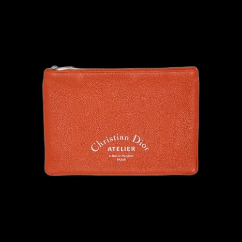 Dior Small Leather Zip-Pouch 'Orange'