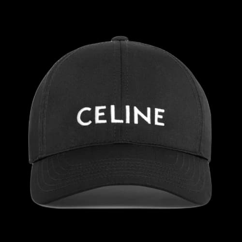 Celine Women's Cotton Baseball Cap Black