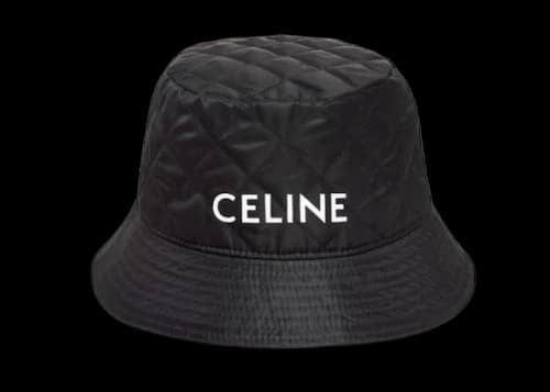 Celine Bucket Hat In Vinyl Twill Black