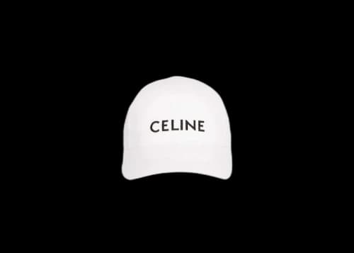 Celine Baseball Cap in Cotton White
