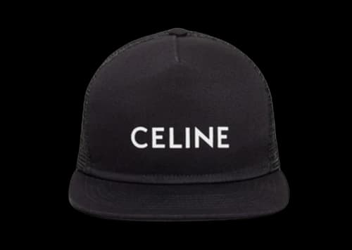 Celine Snapback Mesh Cap Black