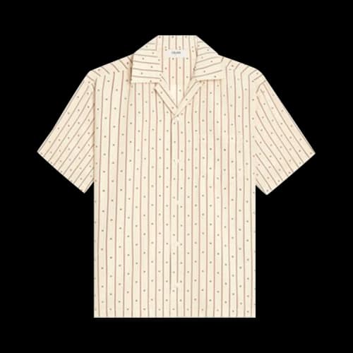 CELINE Hawaiian Shirt 'Cream/Bordeaux'
