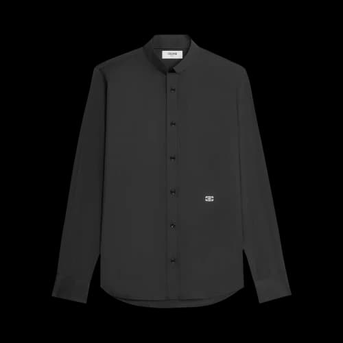 CELINE Loose Shirt With Inverted Collar 'Black'