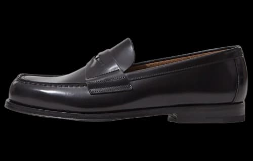 Prada Brushed Leather Loafers Black