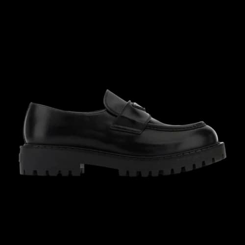 Prada Logo Plaque Slip-On Loafer 'Black'
