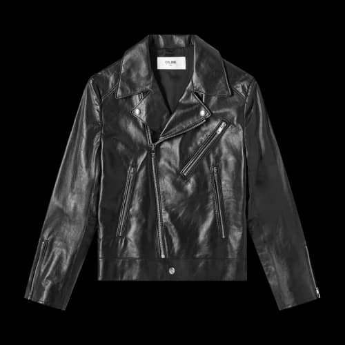 CELINE Leather Biker Jacket 'Black'