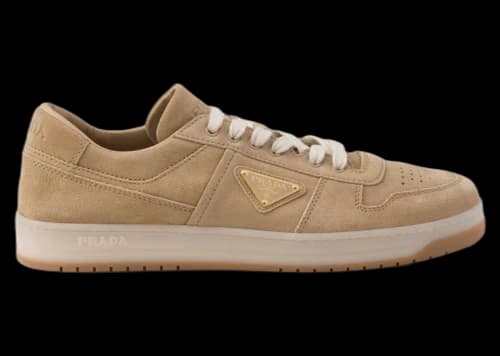 Prada Downtown Delavé Low Top Sneakers Ecru