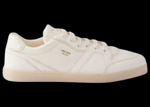 Prada Leather Sneakers Ivory