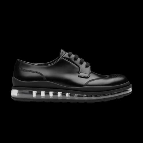Prada Brushed Leather Derby 'Black'