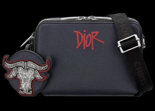 Dior And Shawn Pouch with Shoulder Strap Navy