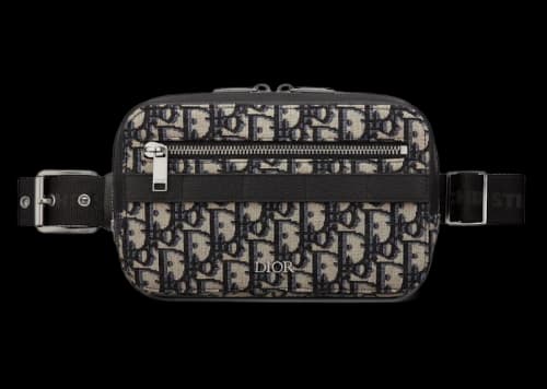 Dior Oblique Jacquard Belt Pouch Beige/Black