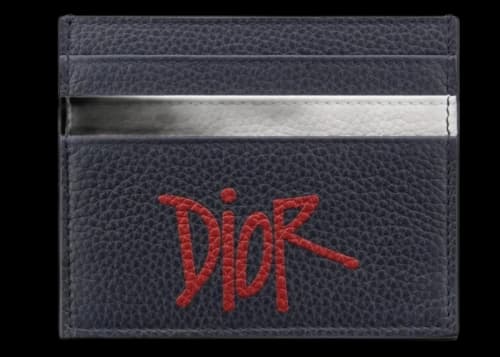 Dior And Shawn Flat Card Holder Navy