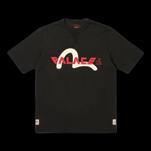 Palace x Evisu Logo T-shirt 'Black'