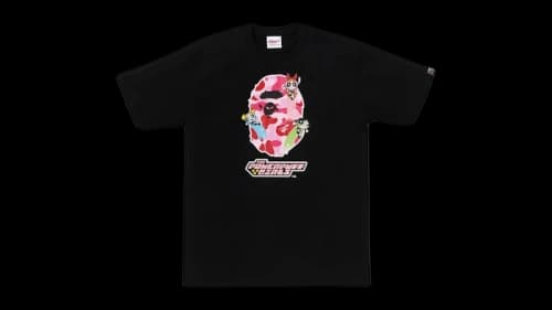 BAPE x Power Puff Girls Ape Head Tee Black