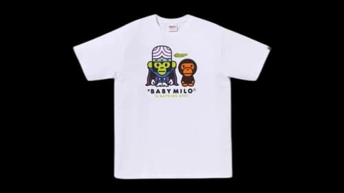 BAPE x Power Puff Girls Baby Milo Mojo Jojo Tee White