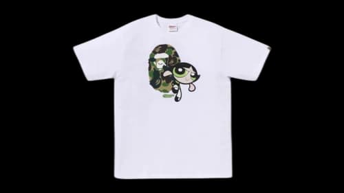 BAPE x Power Puff Girls Ape Head Buttercup Tee White