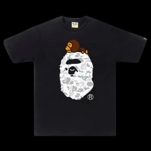BAPE Space Camo Milo On Big Ape Tee 'Black'