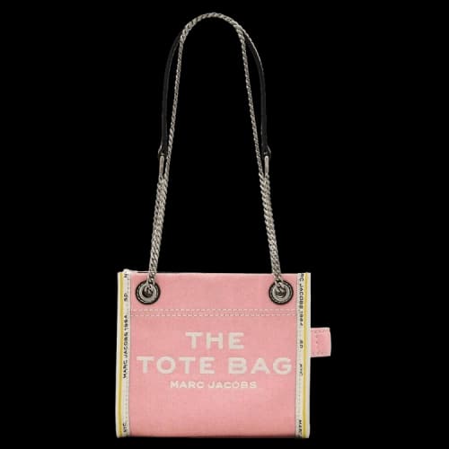 Marc Jacobs The Denim Chain Crossbody Tote Bag Ribbon Pink