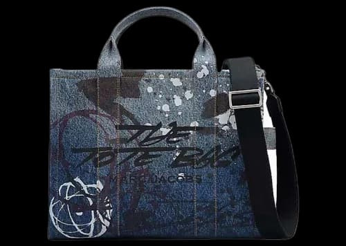 Marc Jacobs x Futura Denim Medium Tote Bag Multicolor