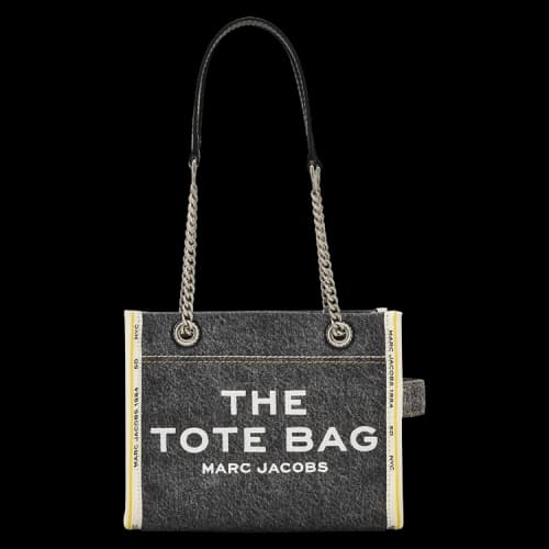 Marc Jacobs The Small Tote Tote Denim Black Wash