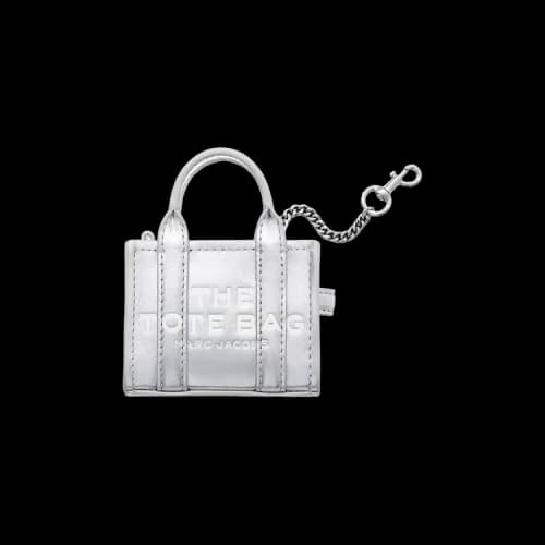 Marc Jacobs Nano Tote Charm Bag Silver