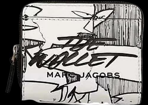 Marc Jacobs The x Futura Pointman Mini Compact Wallet White/Black