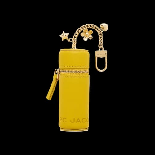 Marc Jacobs The Lipstick Case Charm Leather Lipstick Case Bag Charm Slg Joy Yellow