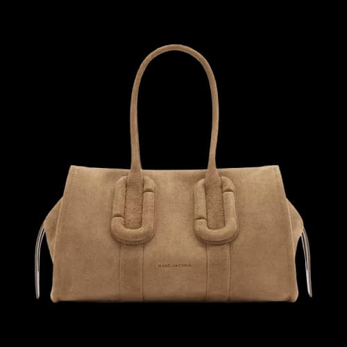 Marc Jacobs Hairy Suede Babe City Tote Bag 'Hazelnut'