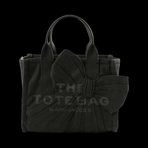 Marc Jacobs The Oversized Bow Canvas Crossbody Tote Bag 'Black'