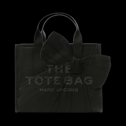 Marc Jacobs The Oversized Bow Canvas Small Tote Bag 'Black'