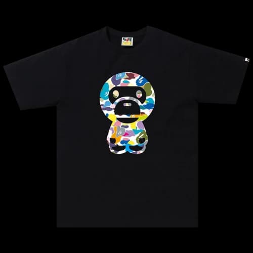 BAPE Multi Camo Big Baby Milo Tee 'Black'
