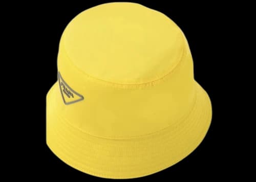 Prada Nylon Bucket Hat Yellow/Ardesia