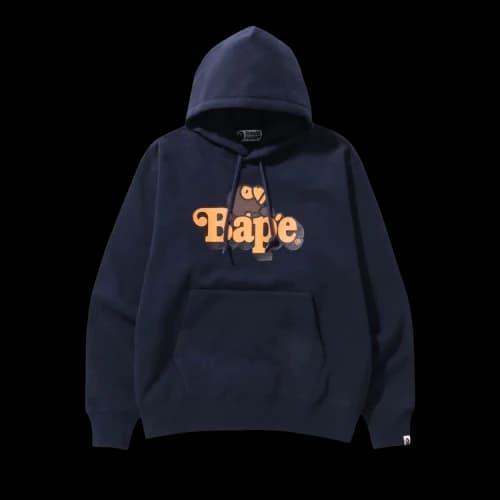 BAPE Milo On Relaxed Fit Pullover Hoodie 'Navy'